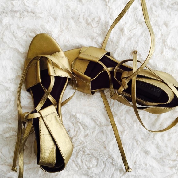 Carlota denim Studio Colombia shoes sandals gold 8 - Picture 7 of 8